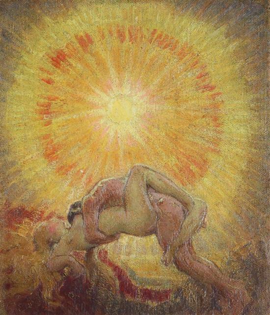 William Shackleton (1872-1933) Symbolist studies including Adam & Eve and The Sirens Largest 15 x 18in. unframed.